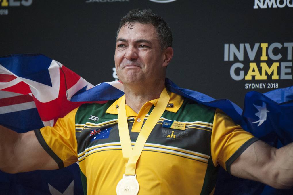 Ben Farinazzo Invictus Games 2018 medal Invictus Australia
