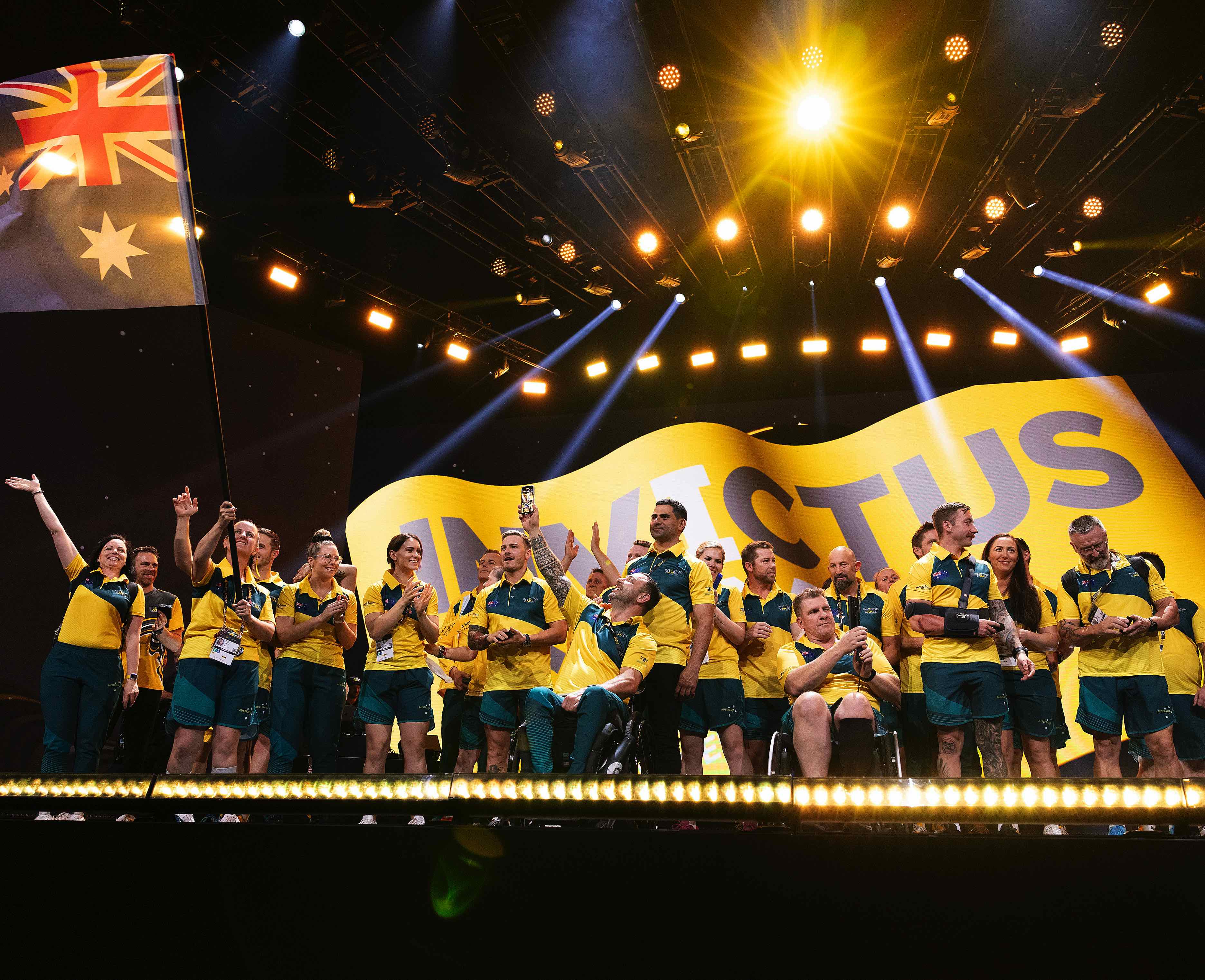 Invictus Games Dusseldorf 2023 Team Australia celebrates during the closing ceremony