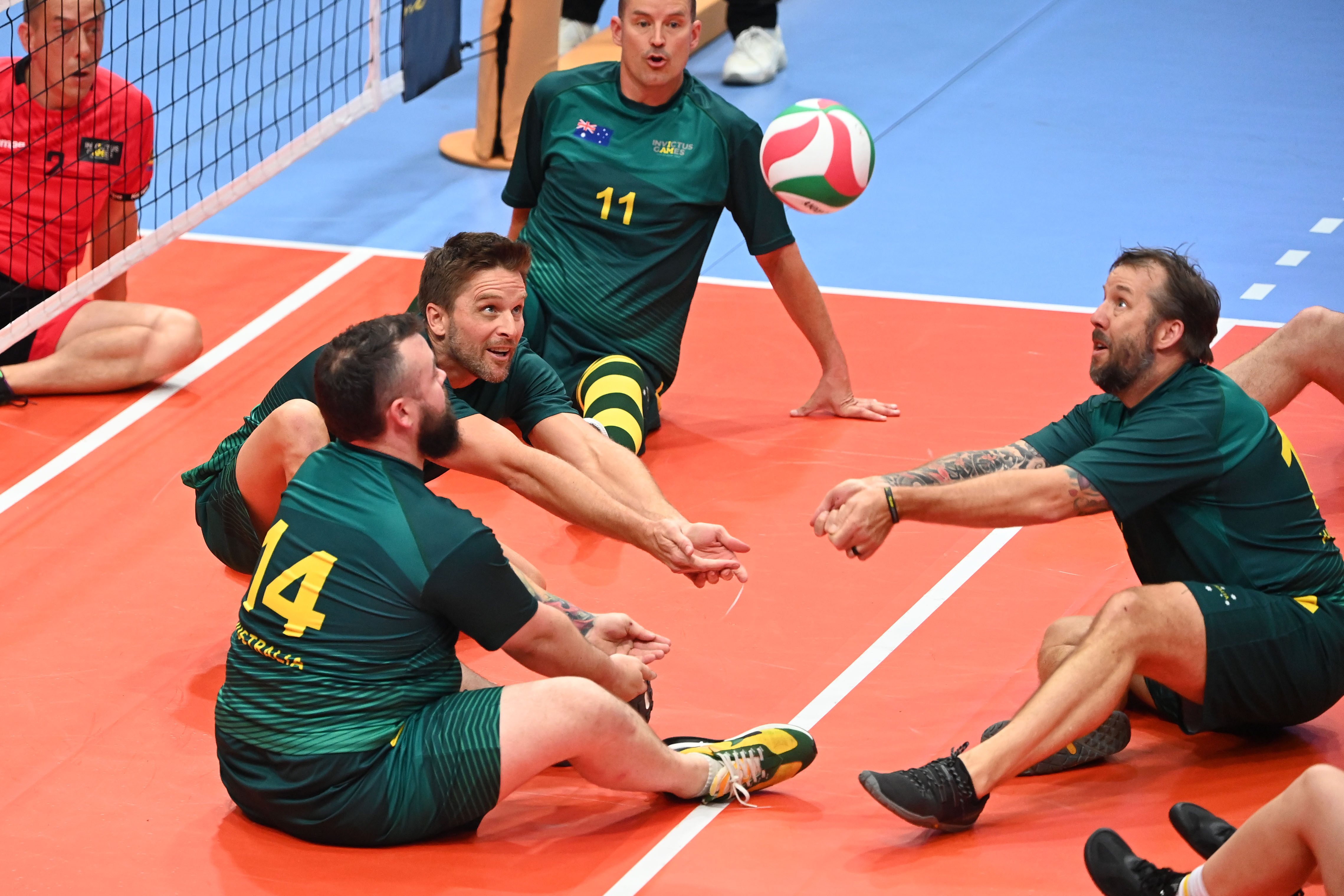 Team Australia at the sitting volleyball at Invictus Games Dusseldorf 2023