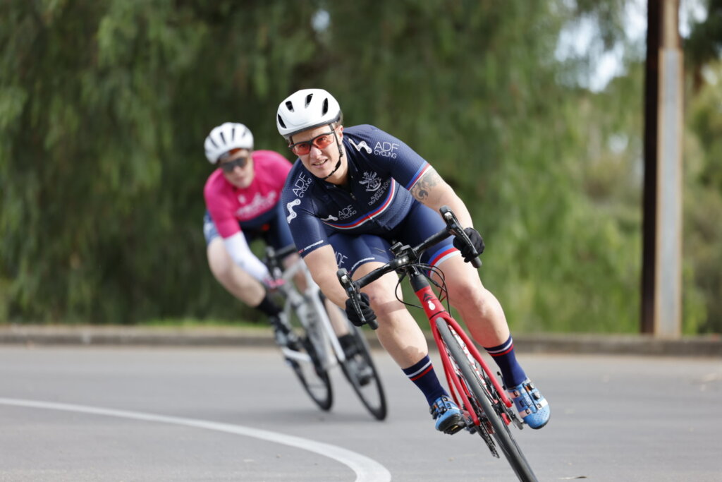 Invictus Alumni Taryn Dickens attends the Invictus Games cycling camp  in Adelaide earlier this year