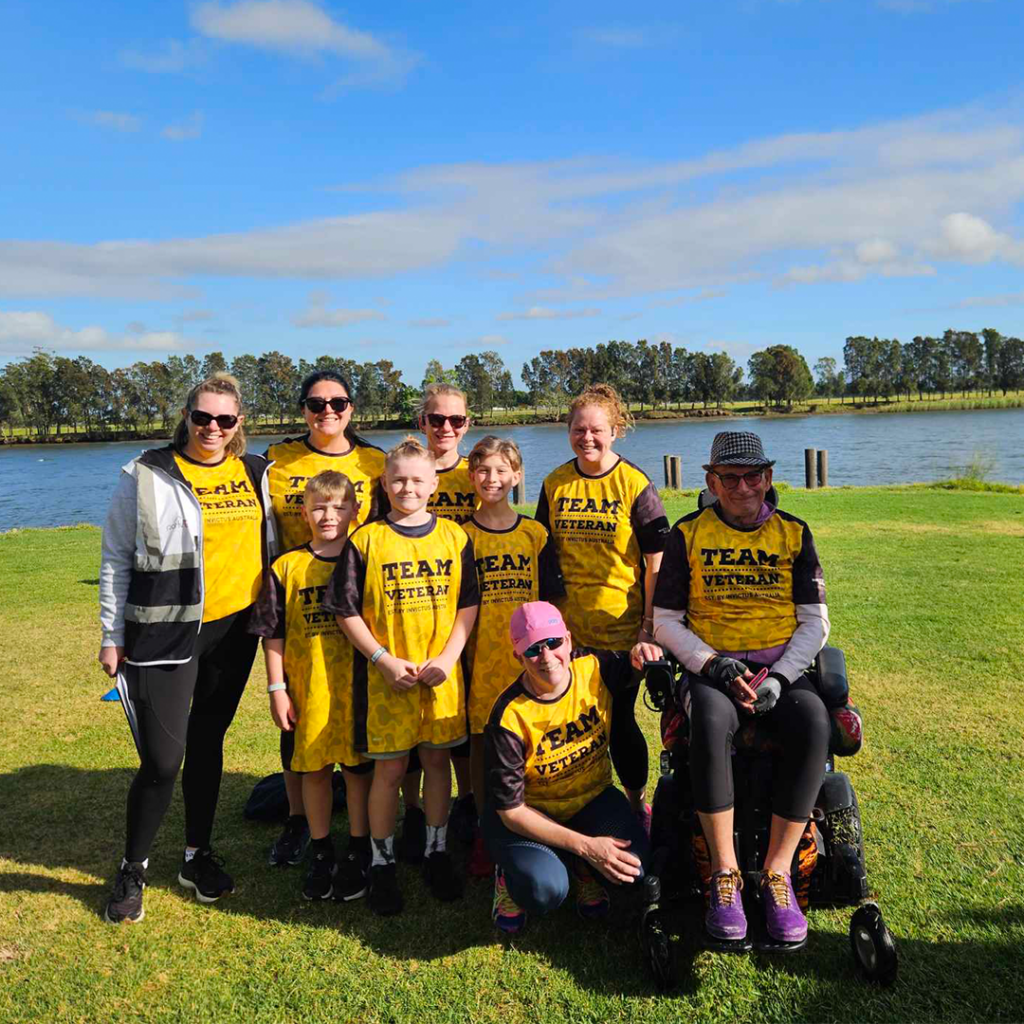 Pauly poses with other Team Veteran parkrun competitors