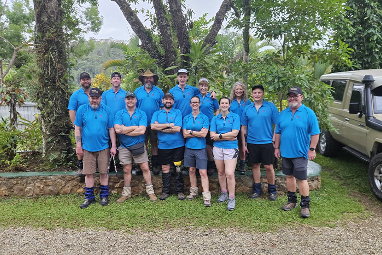 Kokoda Trek group poses before their Trek