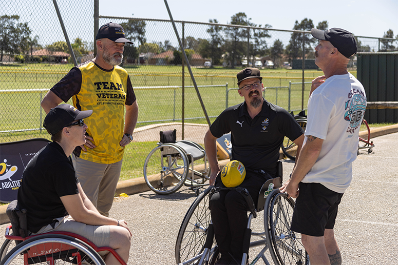 Hugh Grant MLA talking at Invictus Australia Defence Community Sport Expo