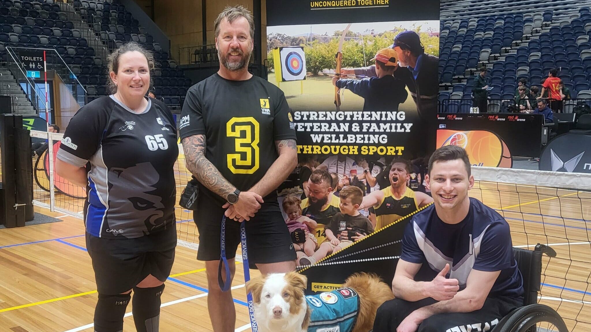 Invictus Games alumnus at the sitting volleyball championships