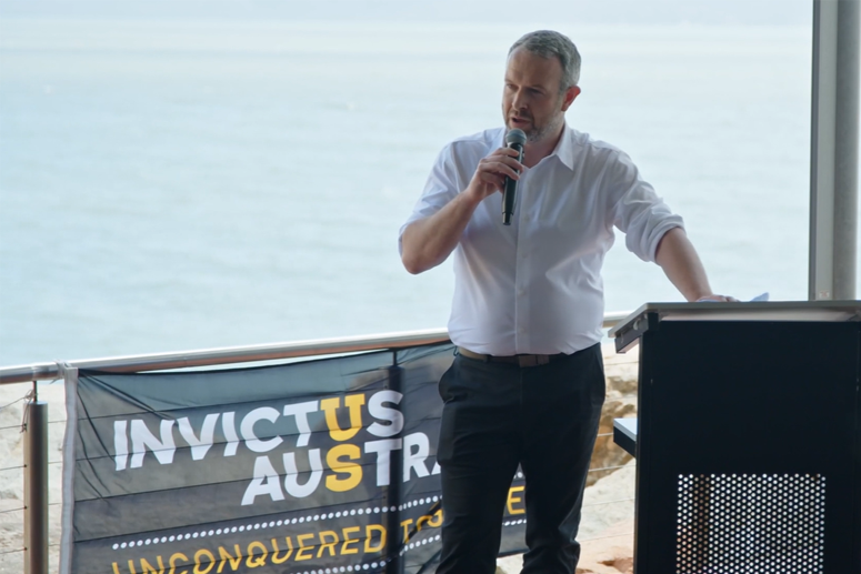 Michael Hartung at the Townsville launch event