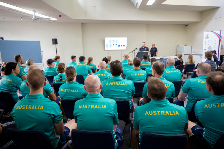 Team Australia wear their uniforms for the first time, ahead of the Invictus Games Vancouver Whistler