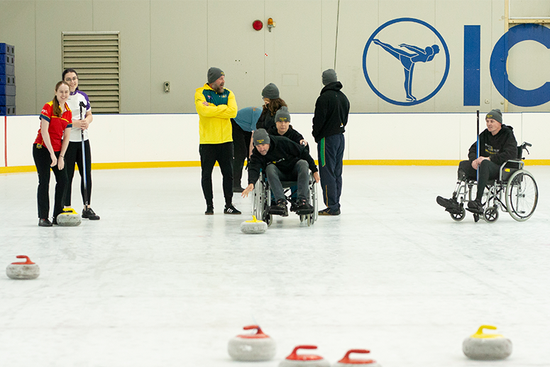 Invictus Games Vancouver Whistler 2025 Wheelchair Curling Team training in Brisbane, QLD